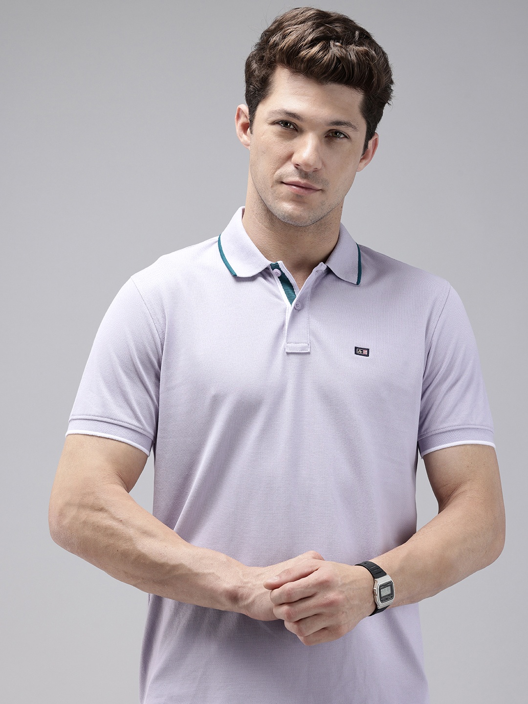 

Arrow Polo Collar T-shirt, Lavender