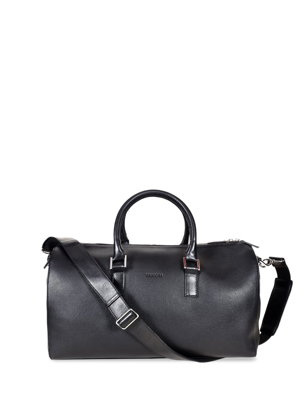

Sassora Leather Medium Casual Duffel Bag, Black