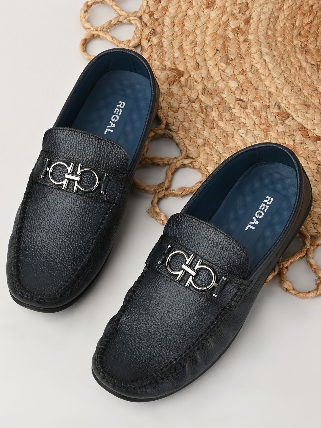 

Regal Men Leather Lightweight Loafers, Blue