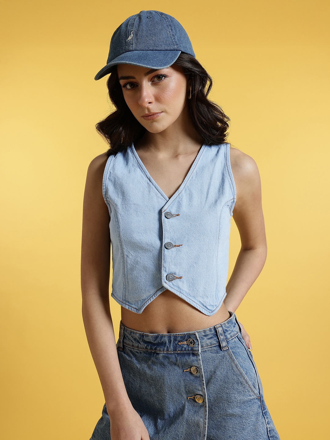 

glitchez Denim Diva Waistcoat, Blue
