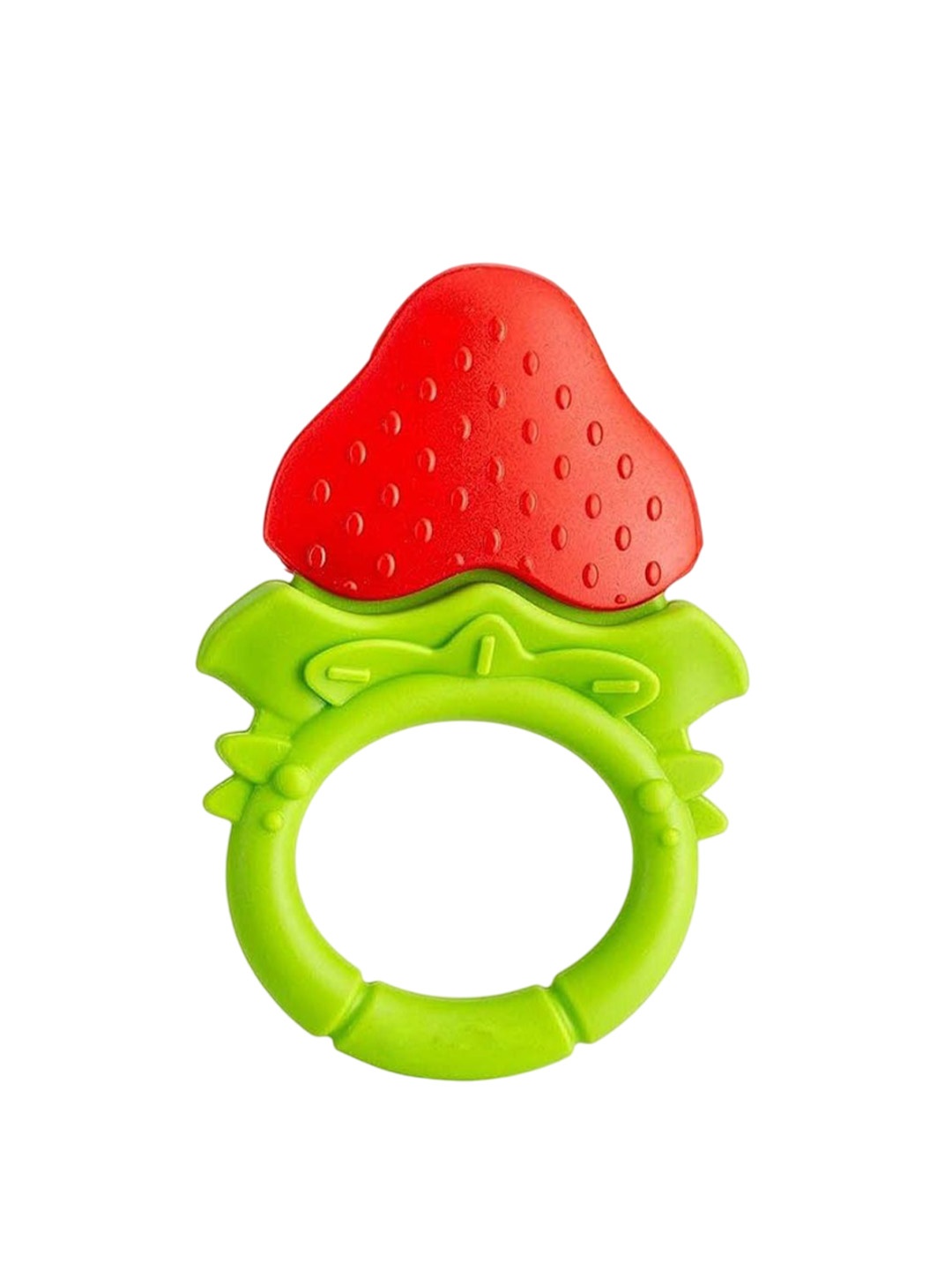 

Kritiu Unisex Kids Fruit Shape Baby Teether, Red