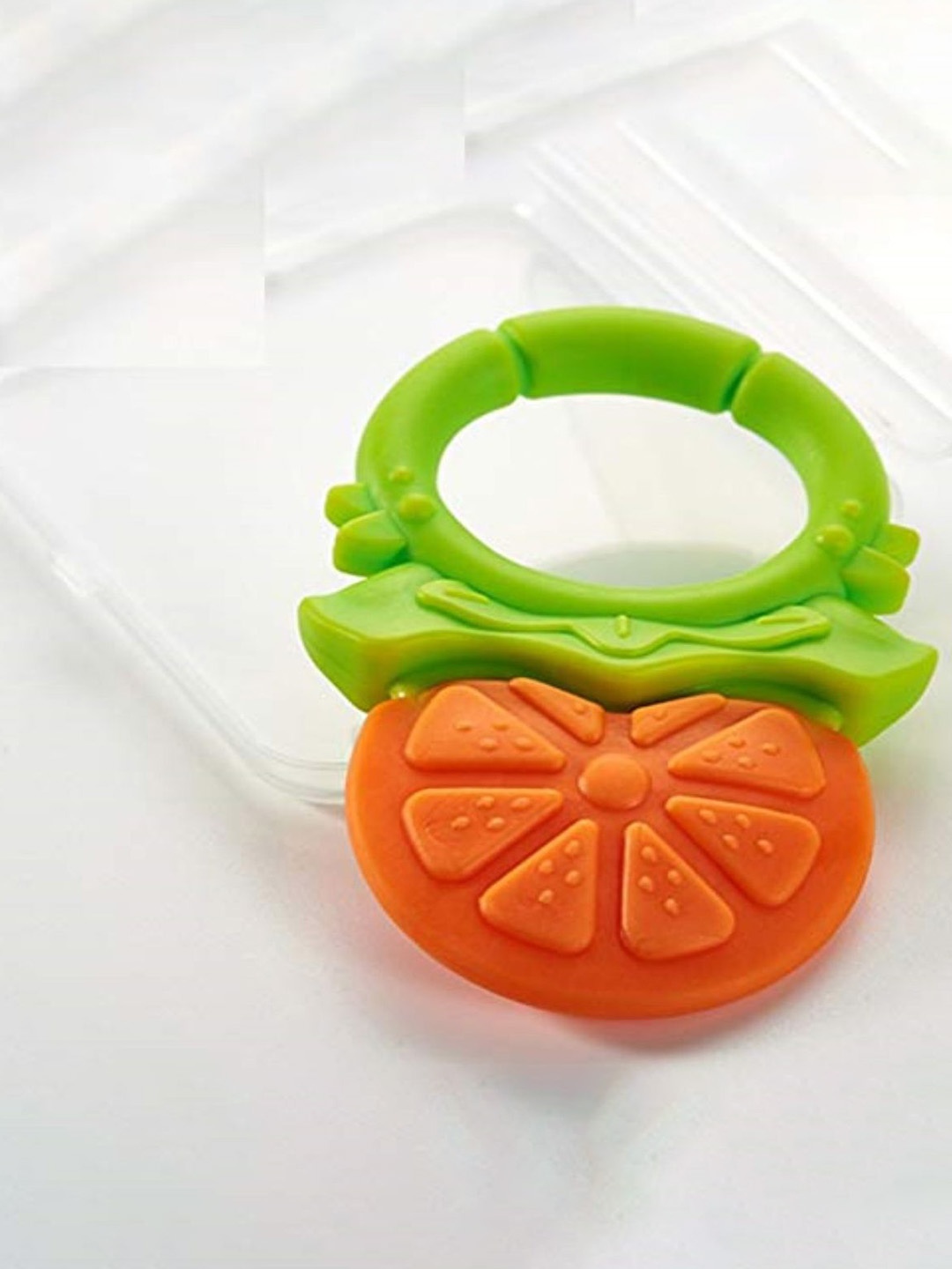 

Kritiu Kids Fruit Shape Baby Teether, Orange