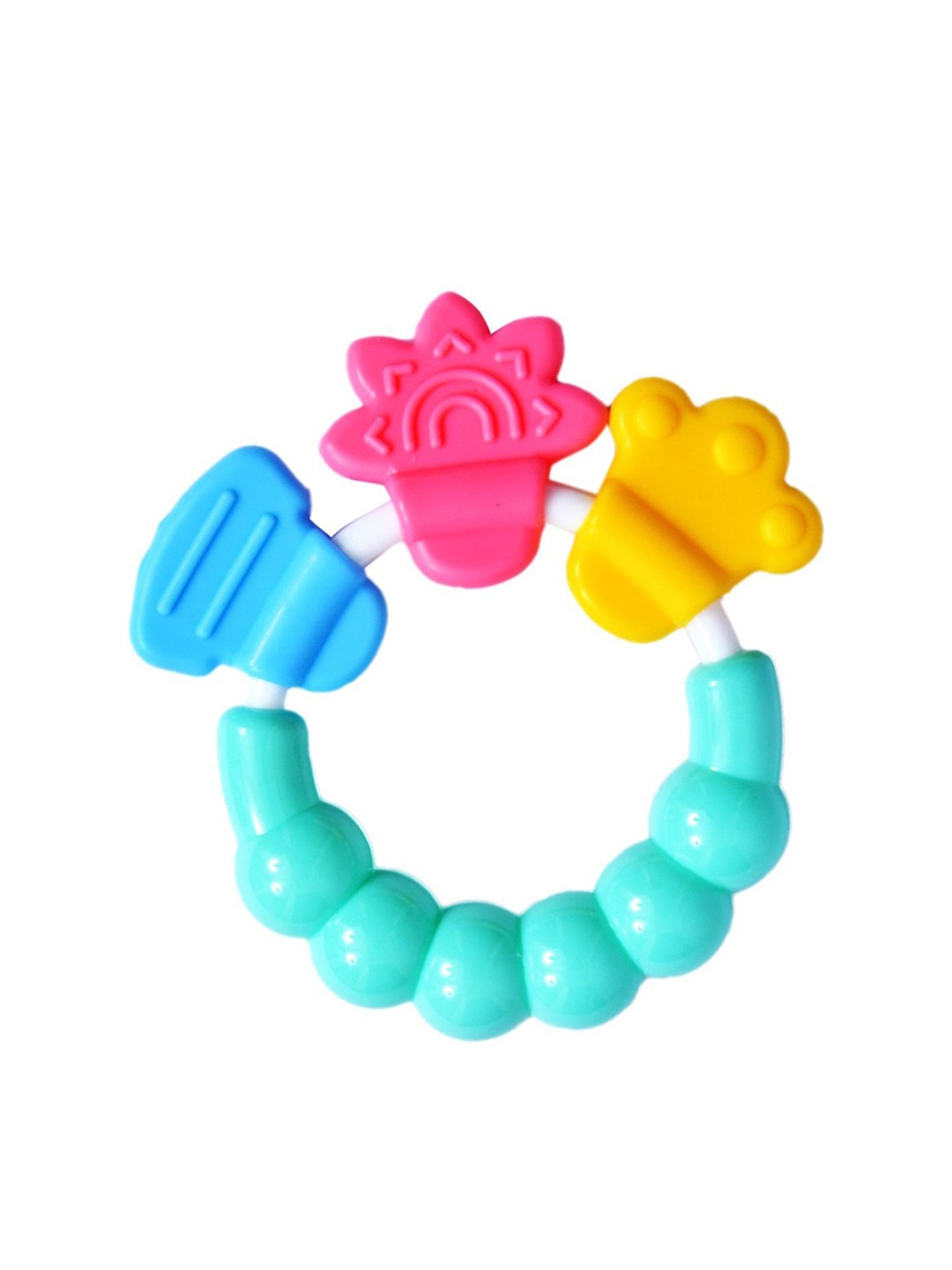 

Kritiu Unisex Kids Ring Shape Baby Teether, Pink