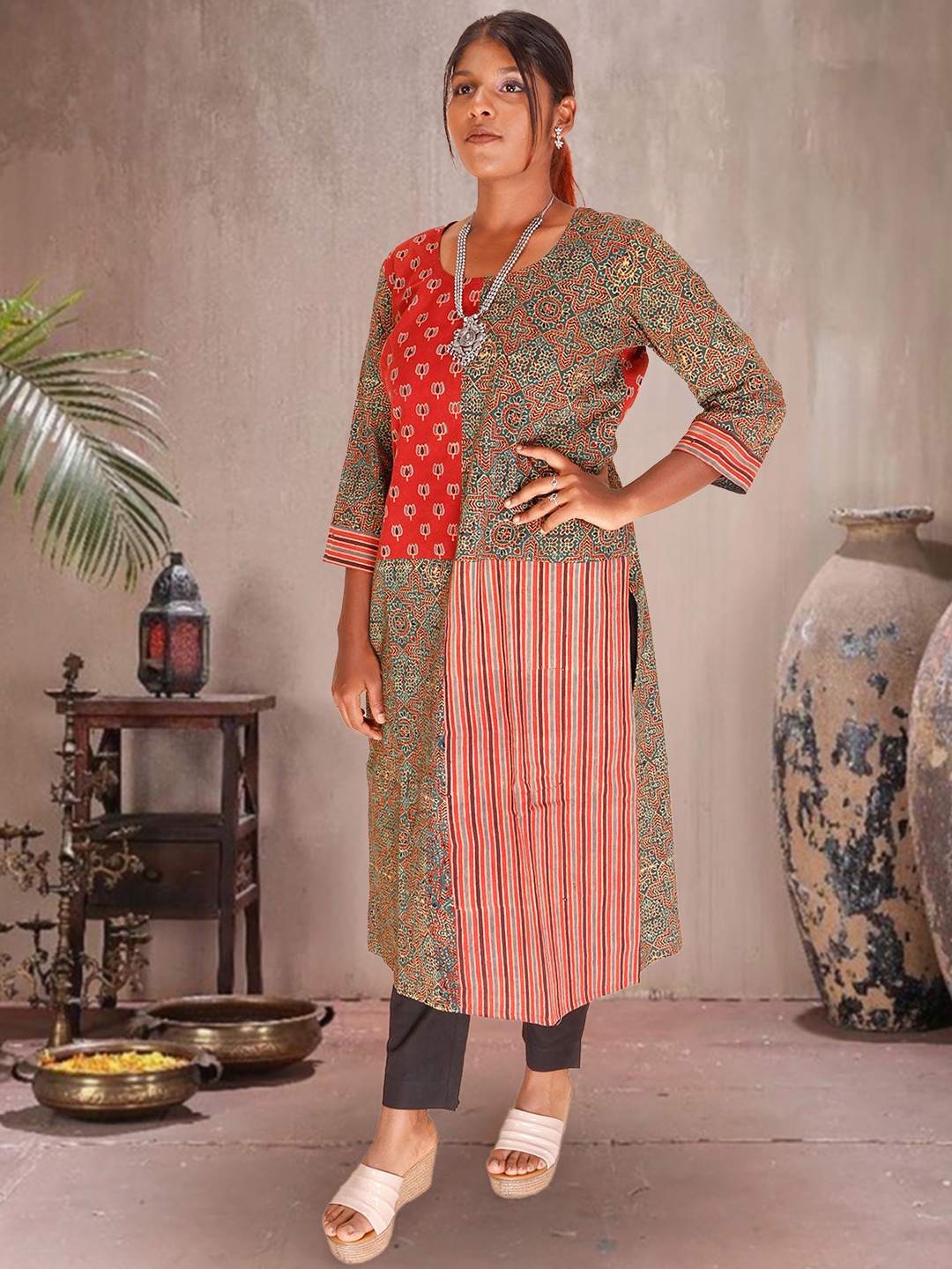 

Avishya Printed Pure Cotton Kurta, Multi