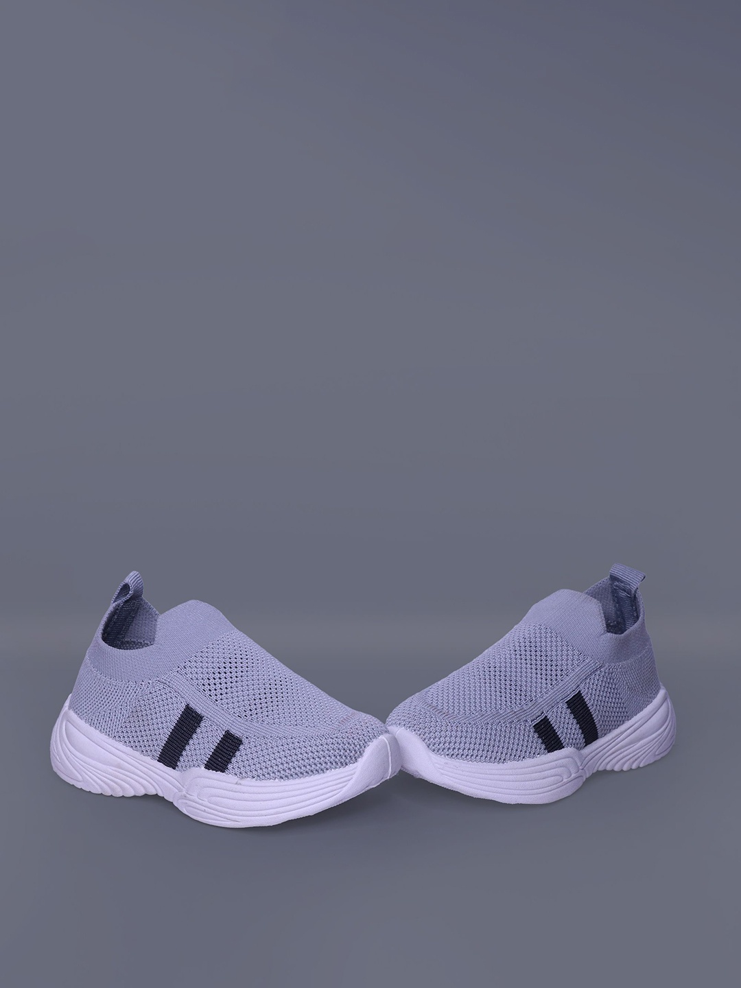 

BAESD Unisex Kids Round Toe Slip On Sneakers, Grey