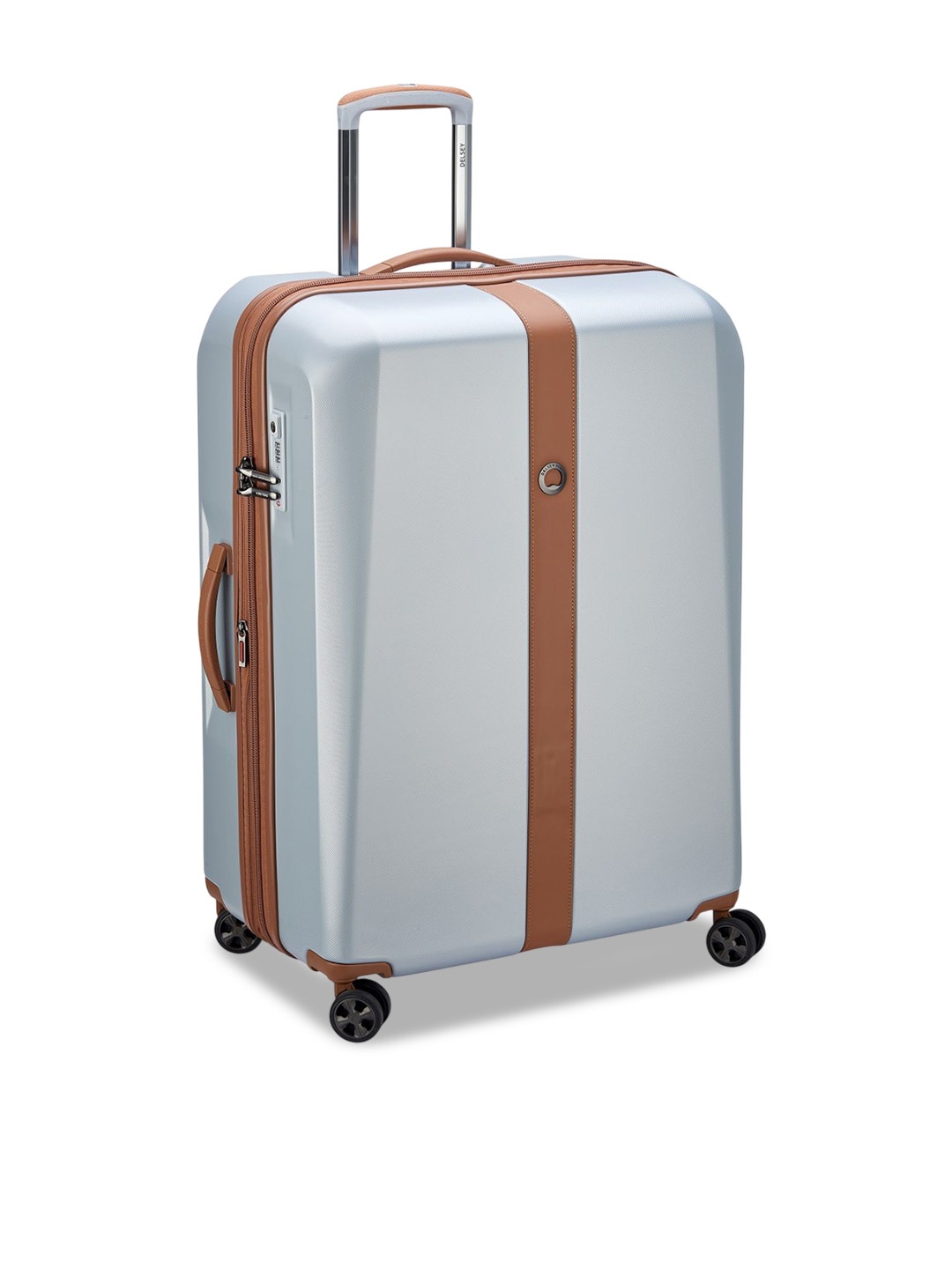 

DELSEY Unisex Hard-Sided Cabin Trolley Bag, Silver