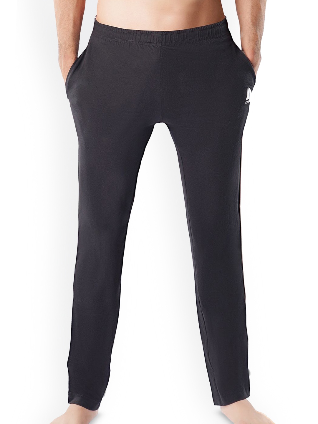 

Crusoe Men Relaxed Fit Cotton Lounge Pants, Black