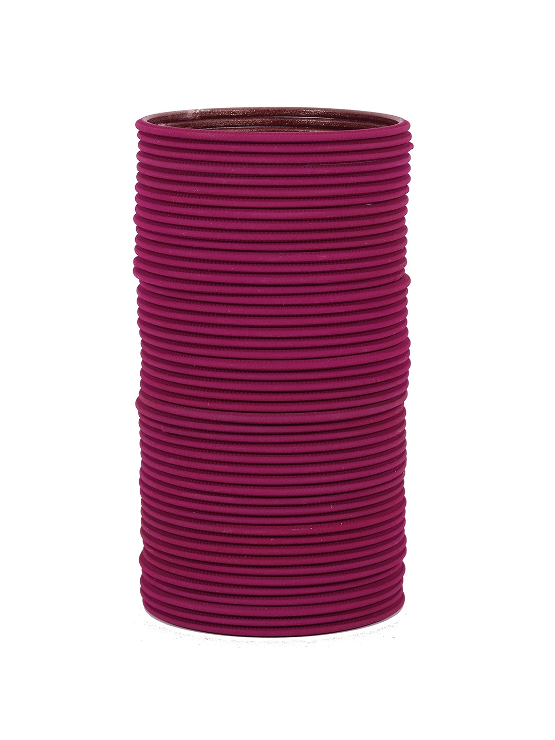 ZULKA Set of 48 Matte Finish Bangles, Magenta