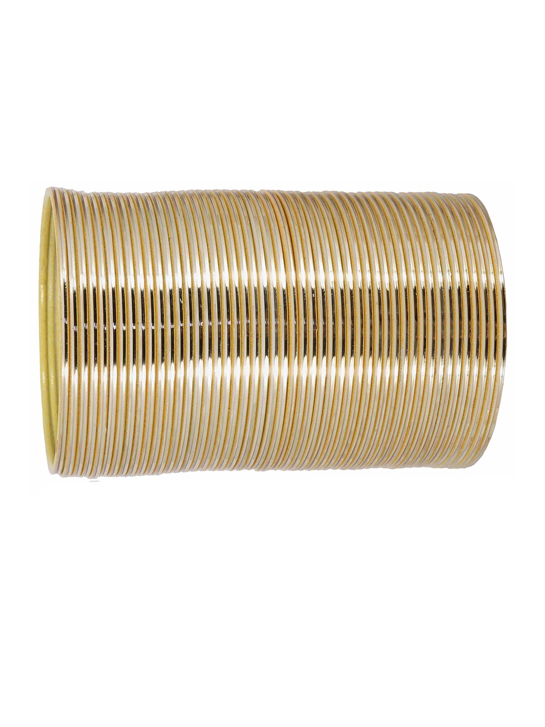 

ZULKA Set of 48 Simple Plain Glossy Finished Metal Bangles, Gold