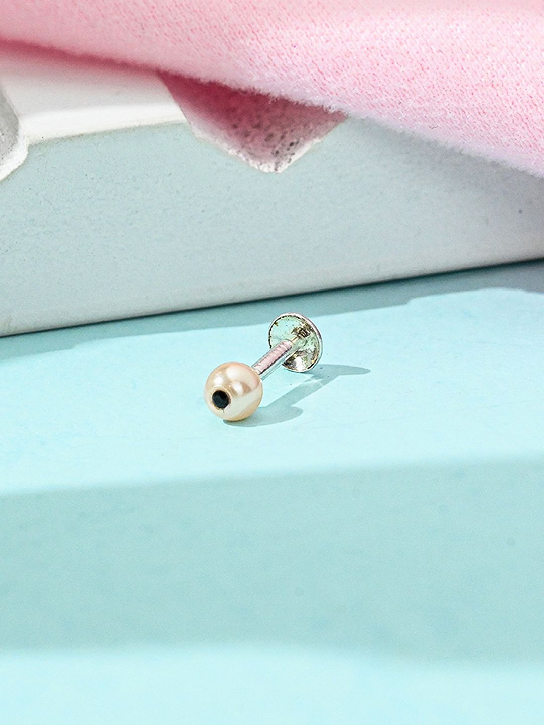 

TOUCH925 Women 925 Pure Silver Pearls Stud Nosepin