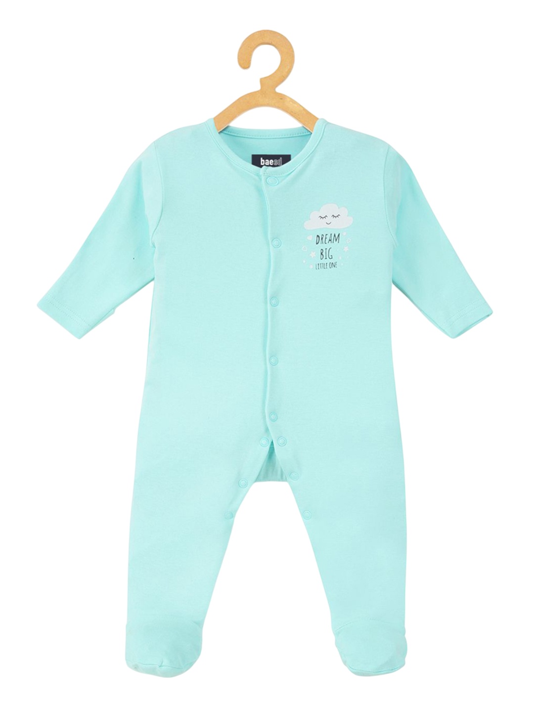 

BAESD Unisex Kids Pure Cotton Long Sleeves Sleepsuit, Blue