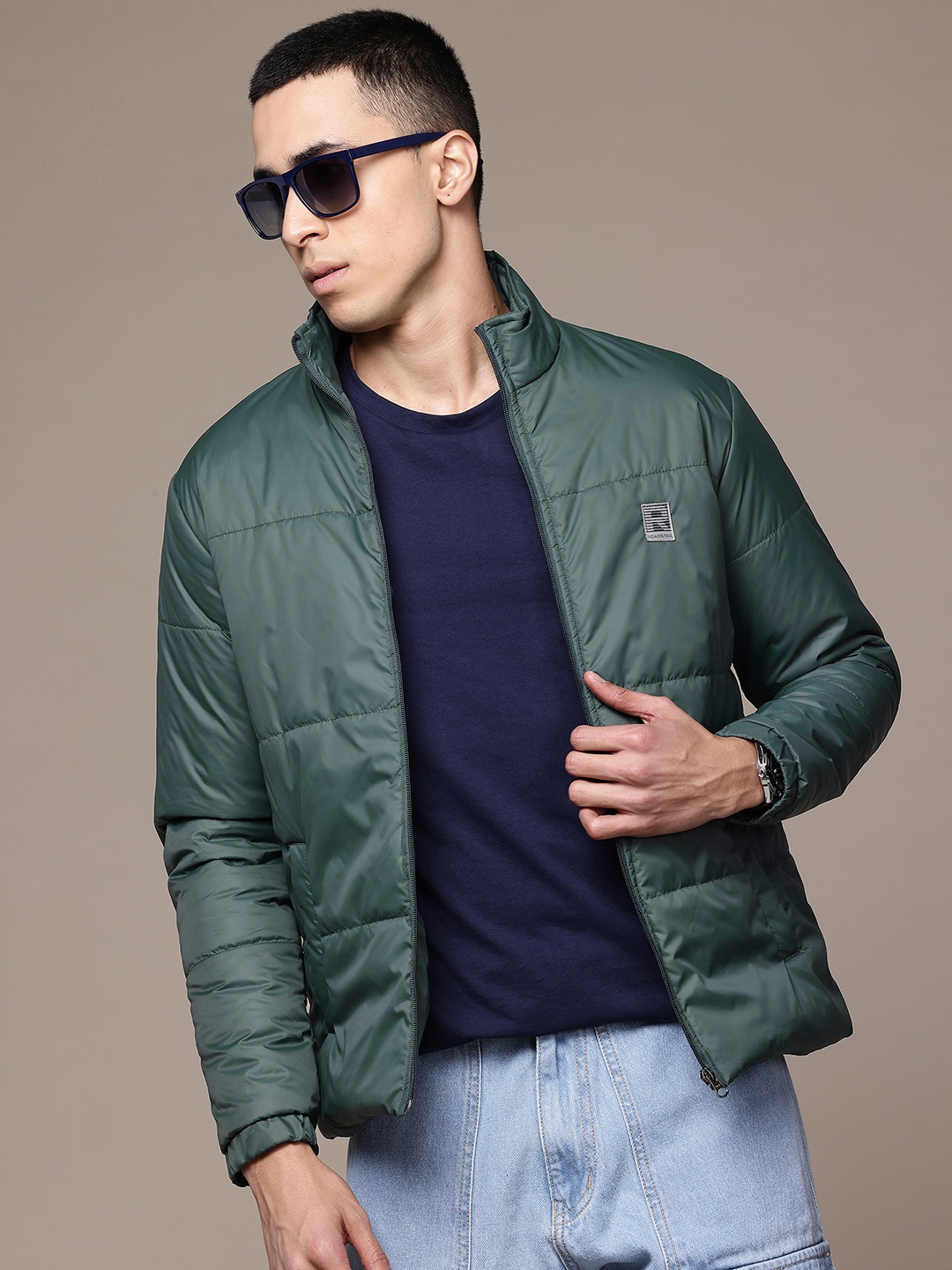 

The Roadster Lifestyle Co. Men Lightweight Puffer Jacket, Green