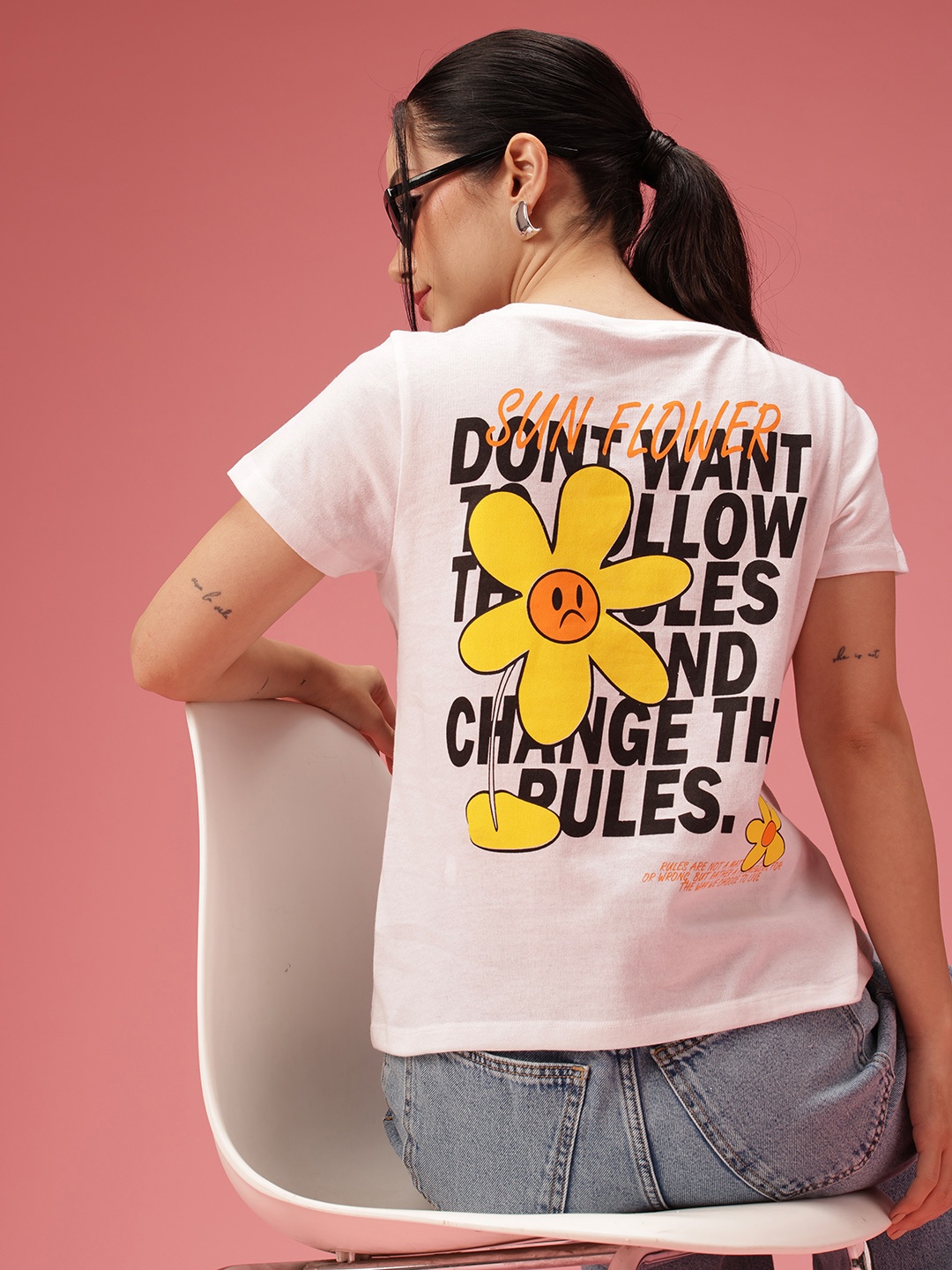 

DressBerry Typography Printed T-shirt, White
