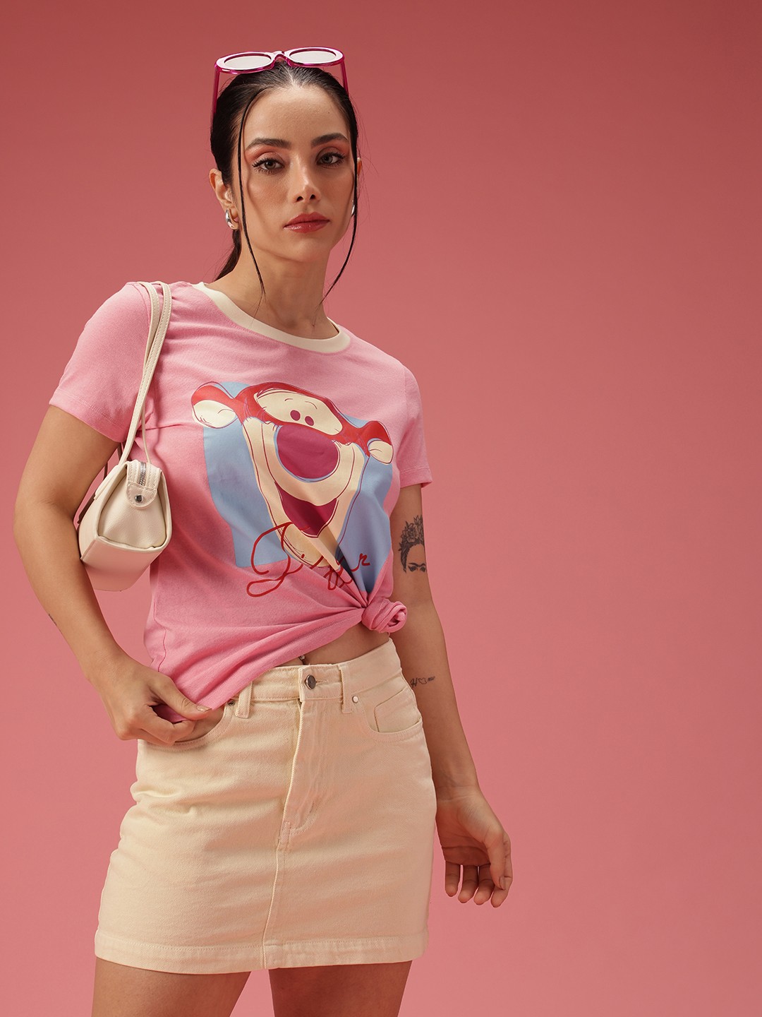 

DressBerry Winnie The Pooh Printed T-shirt, Pink