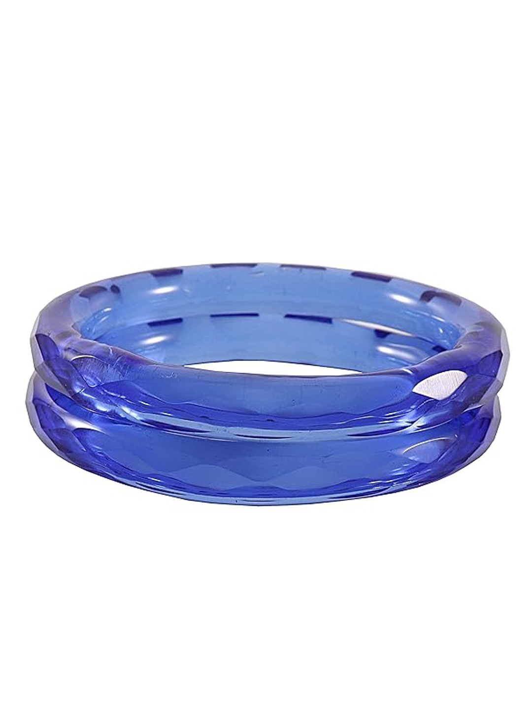 

ZULKA Set Of 12 Zari Beaded Bangles, Blue