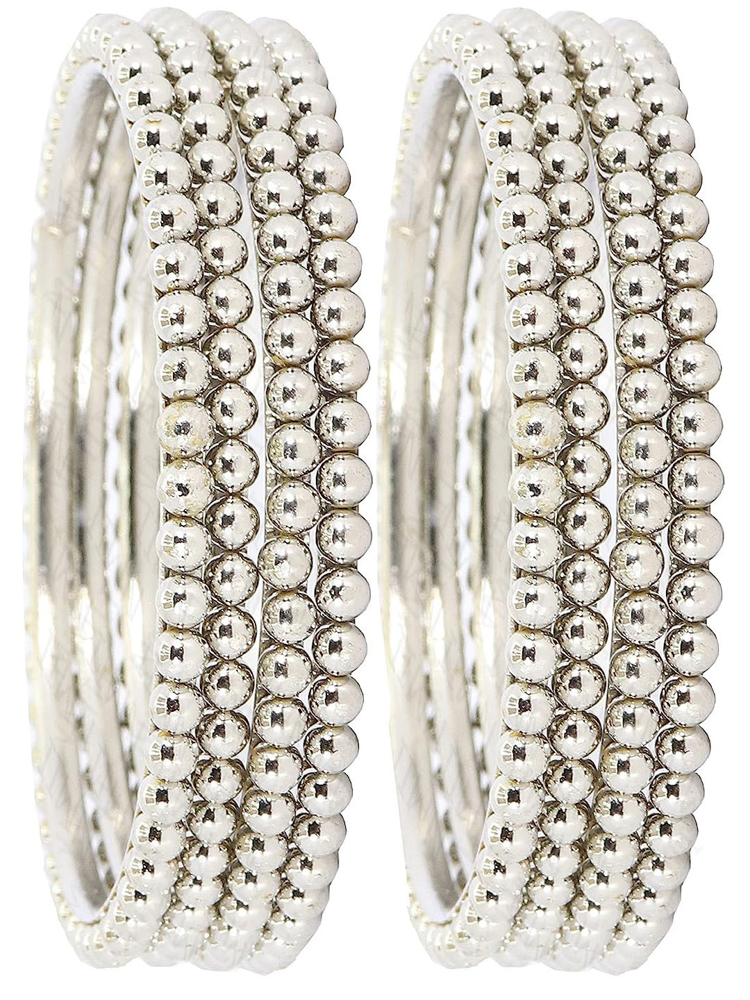 

ZULKA Set Of 24 Metal Bangles, Silver