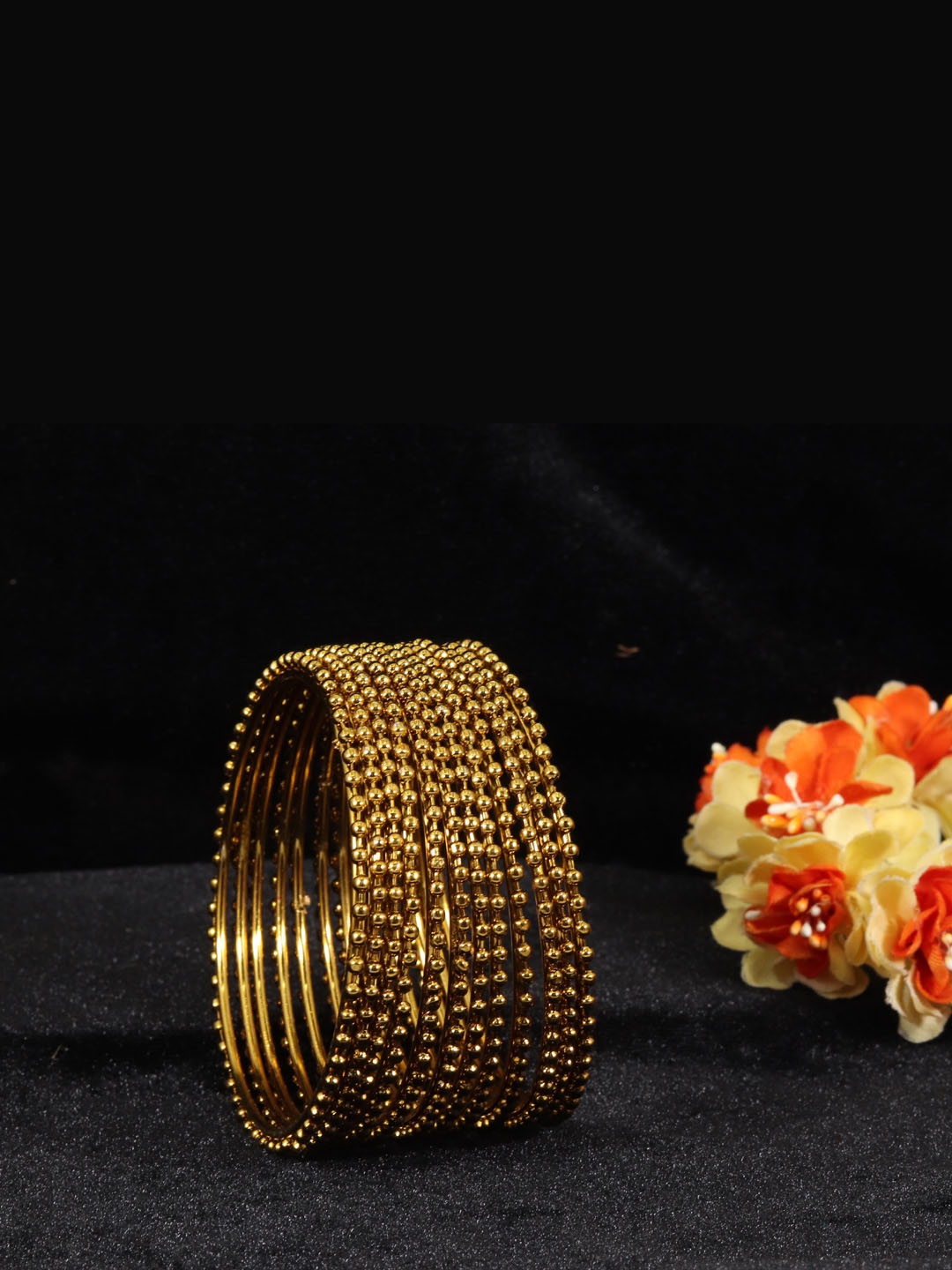 

ZULKA Set of 12 Gold Plated Metal Bangles