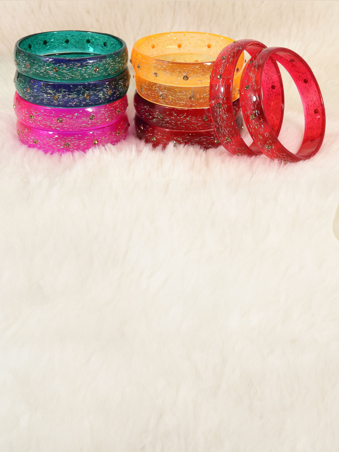 

ZULKA Set OF 24 Glitter Bangles, Gold