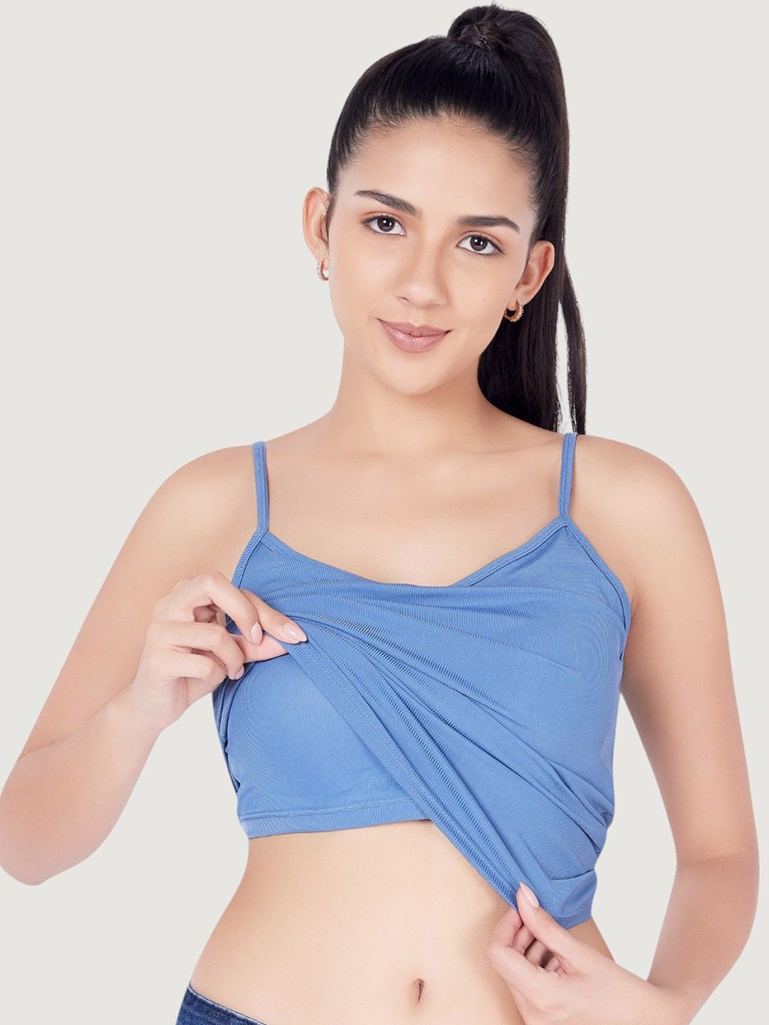 

PLUMBURYe Lightly Padded Camisole, Blue