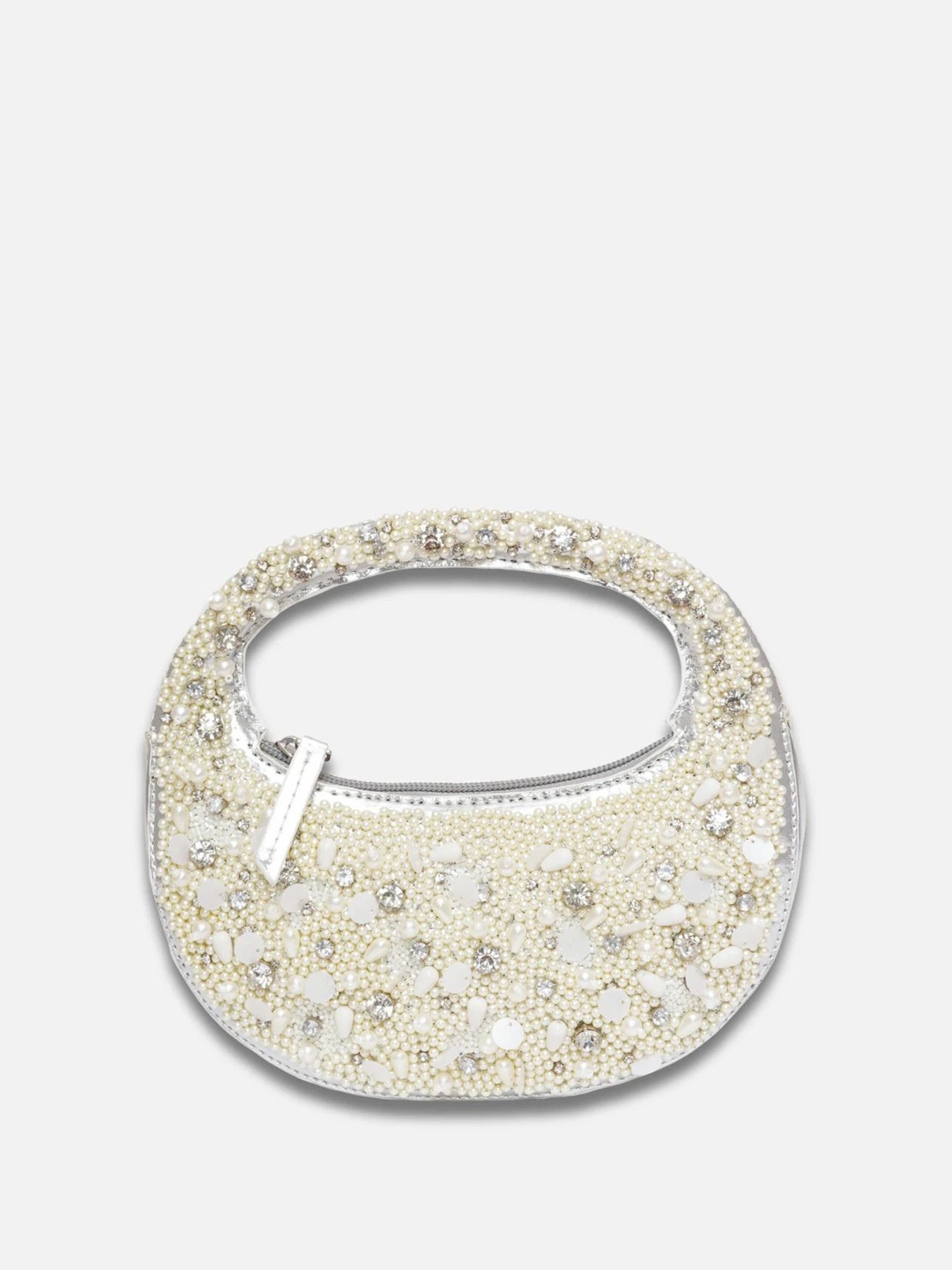 

Monadaa Structured Handheld Bag, Silver