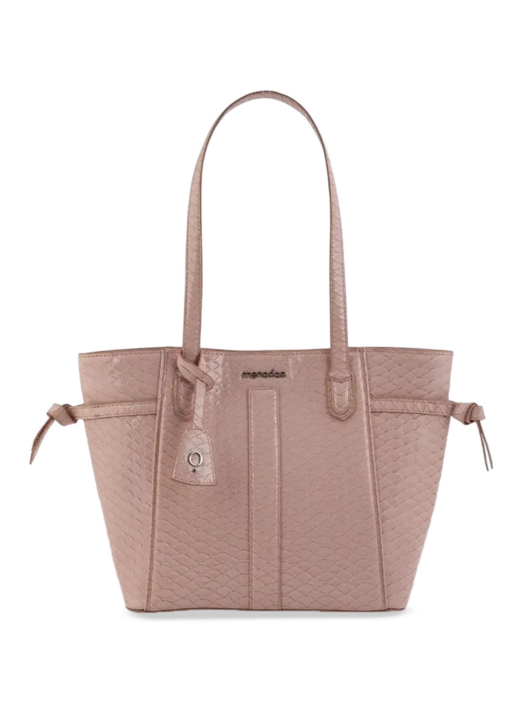 

Monadaa Structured Tote Bag with Quilted, Pink