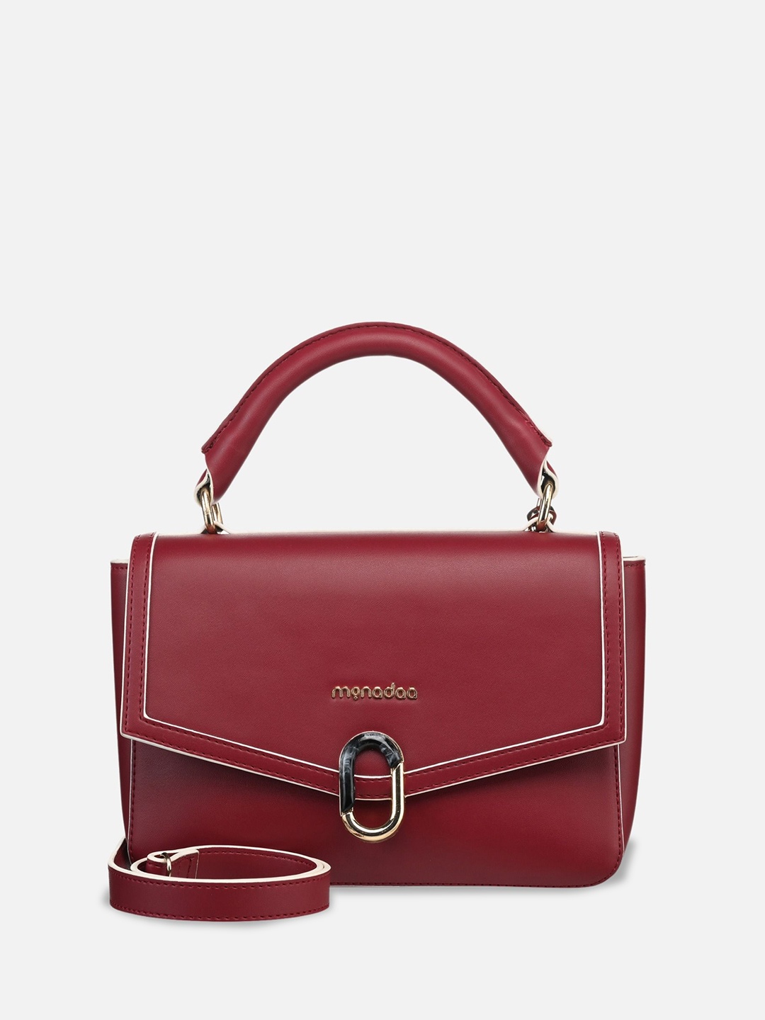 

Monadaa Structured Handheld Bag, Maroon