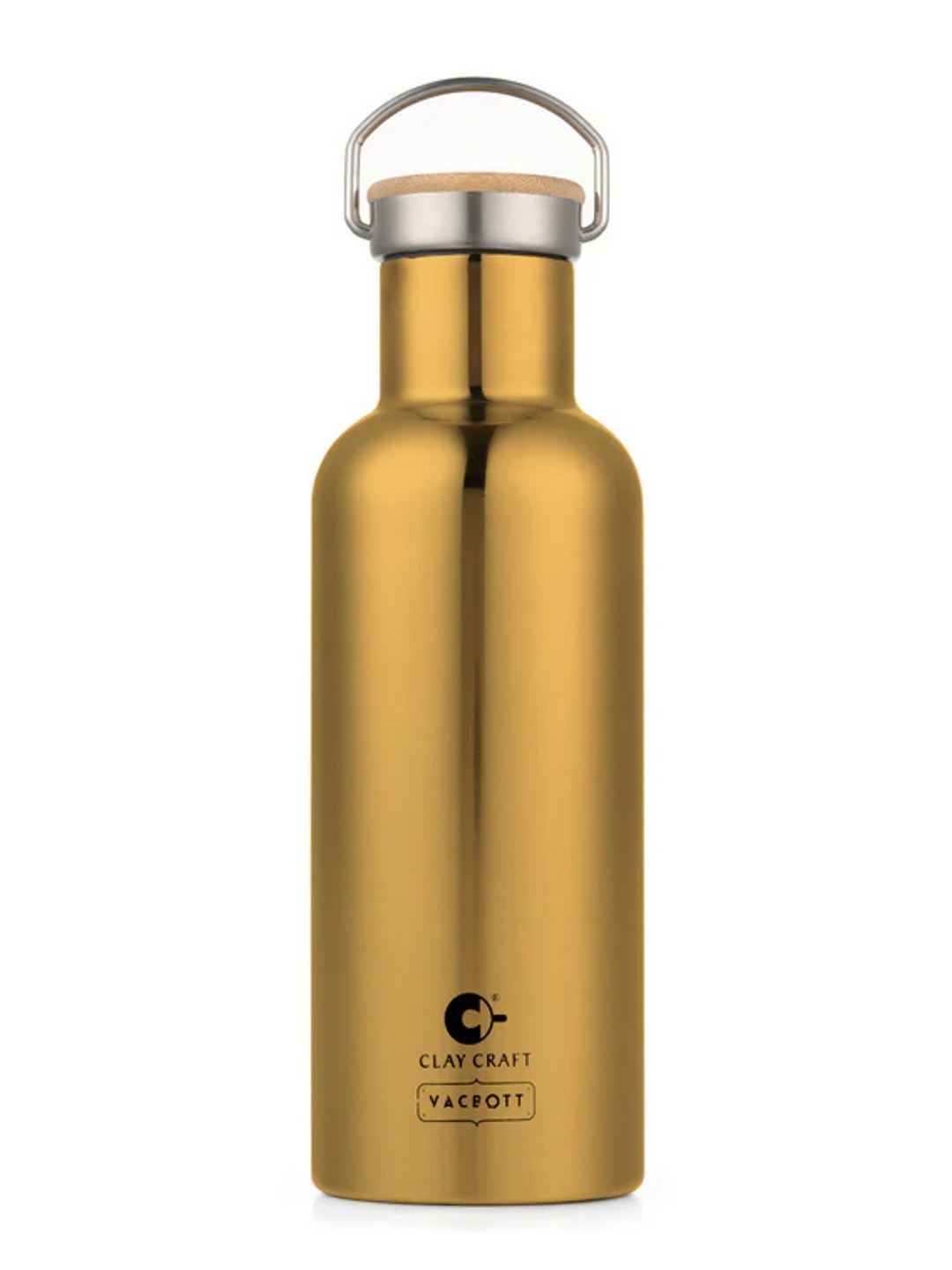 

CLAY CRAFT Melissa Gold-Toned Stainless Steel Double Wall Vacuum Water Bottle 700 ml