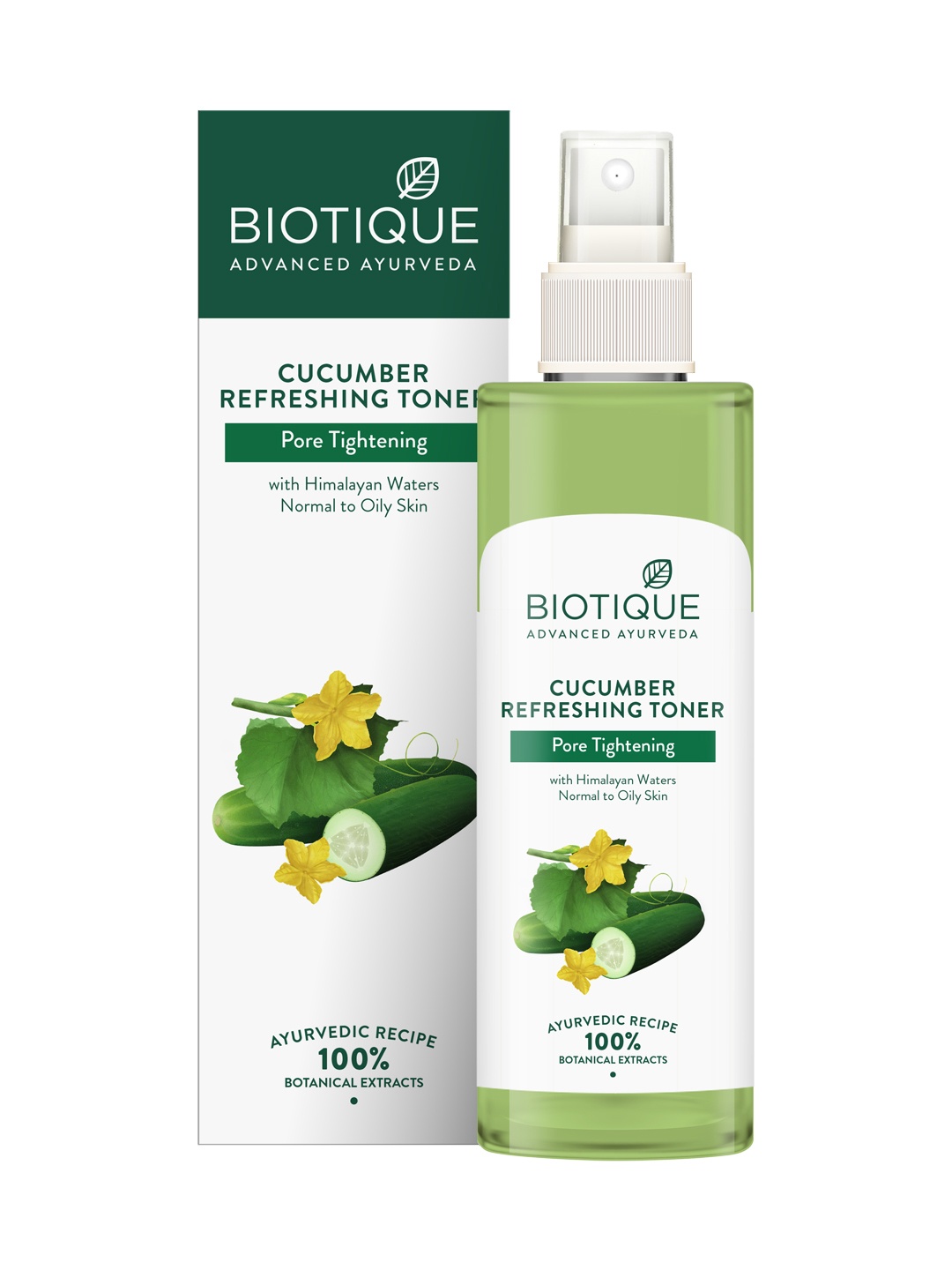 

Biotique Cucumber Pore Tightening Refreshing Toner with Himalayan Waters - 200 ml, White