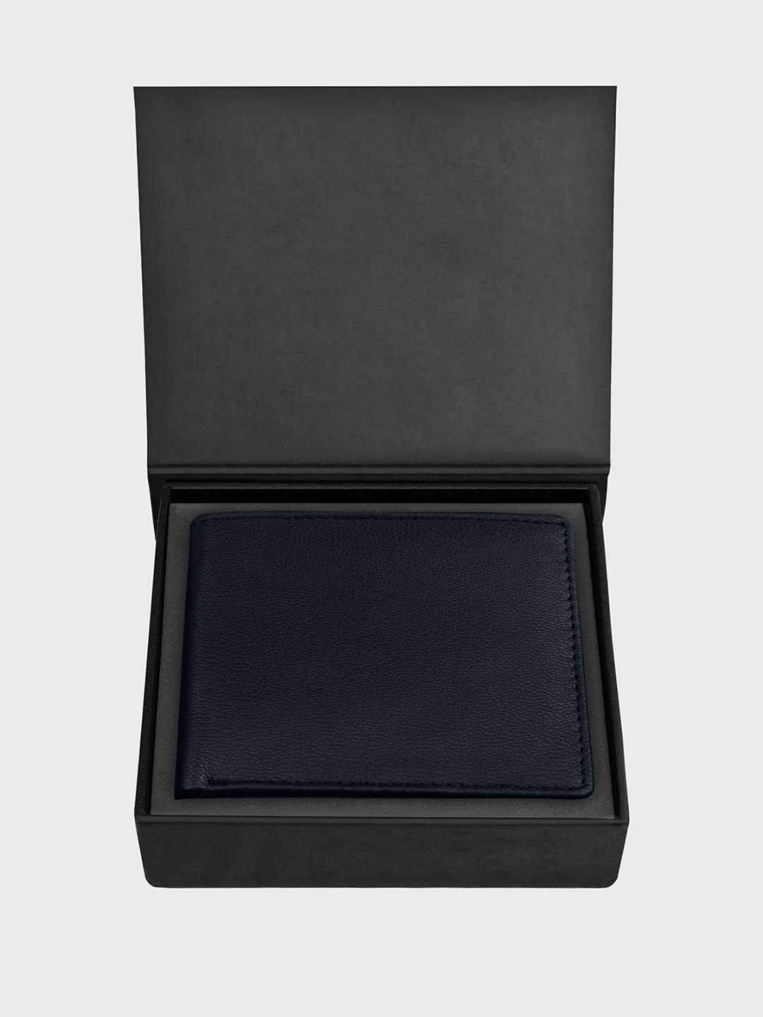 

The Wallet Store Men Leather Two Fold Wallet, Blue