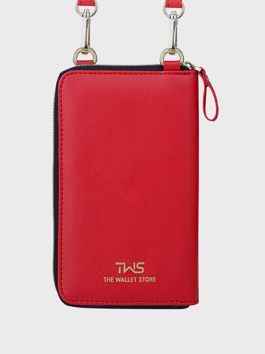 

The Wallet Store Leather Sling Bag with Cut Work, Red