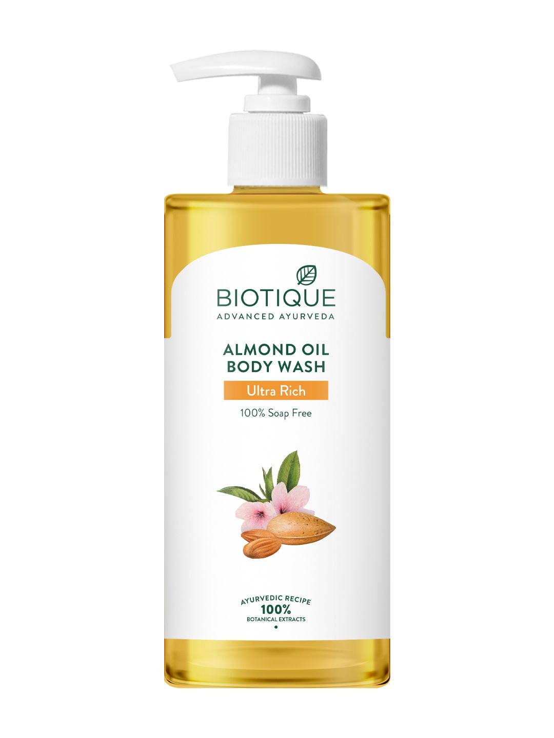 

Biotique Almond Oil Ultra Rich Body Wash with Sunflower Oil & Neem - 500 ml, White