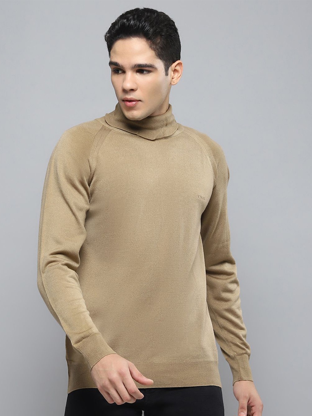 

Cloak & Decker Men Full Sleeve Woollen Pullover Sweaters, Beige