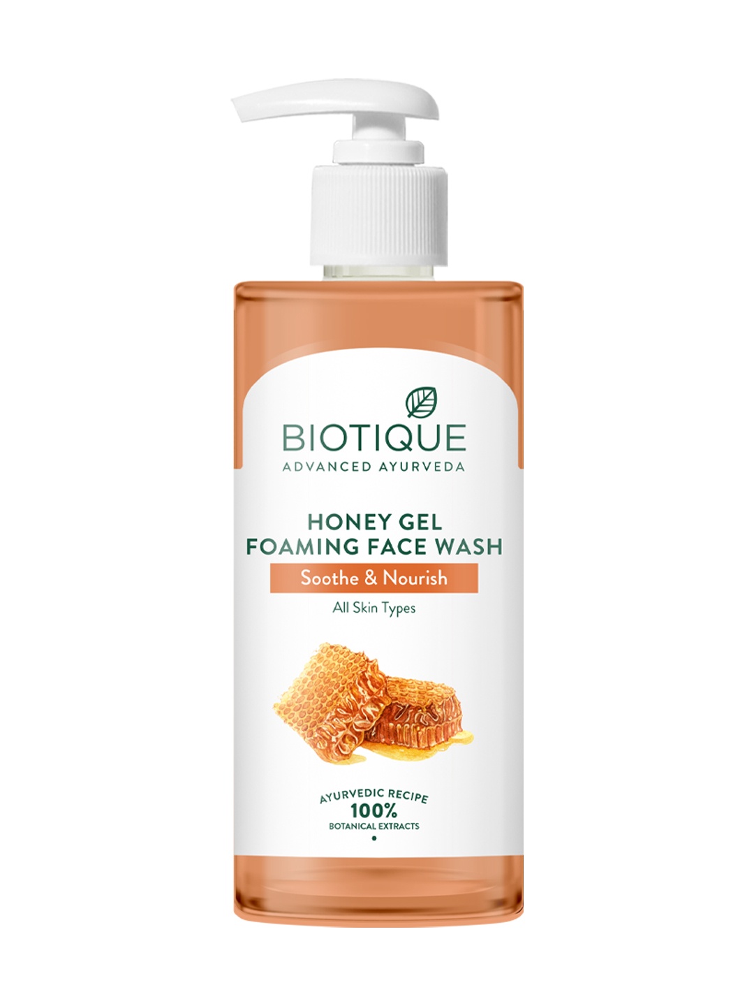 

Biotique Honey Gel Soothe & Nourish Foaming Face Wash - 300ml, White
