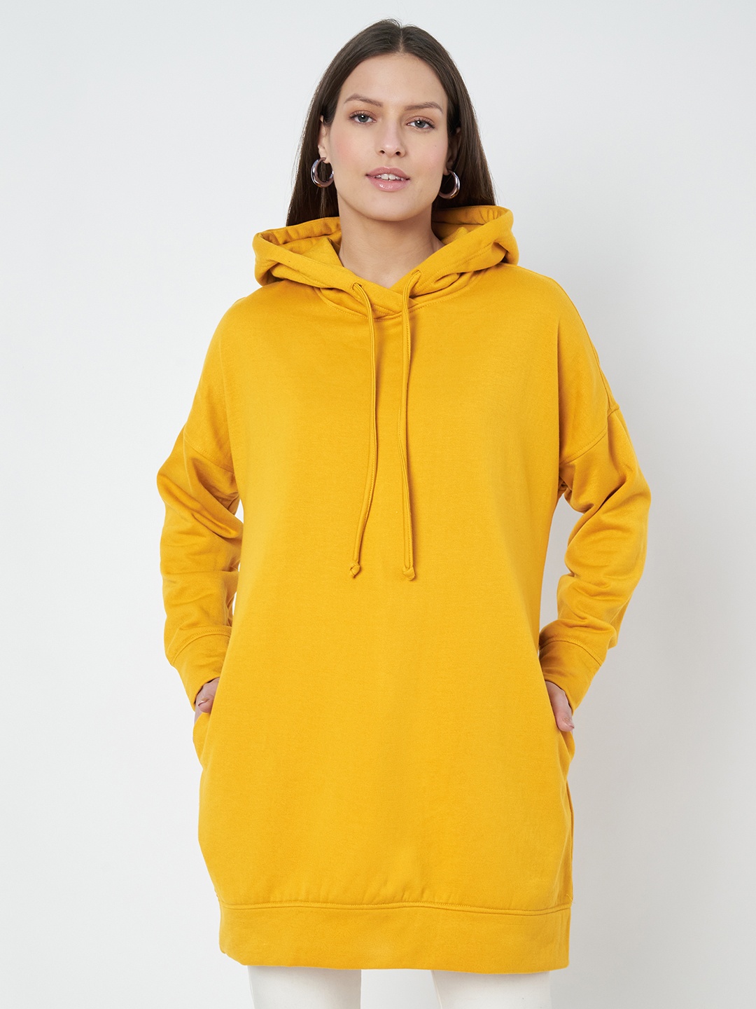 

BRINNS Women Hooded Sweatshirt, Mustard