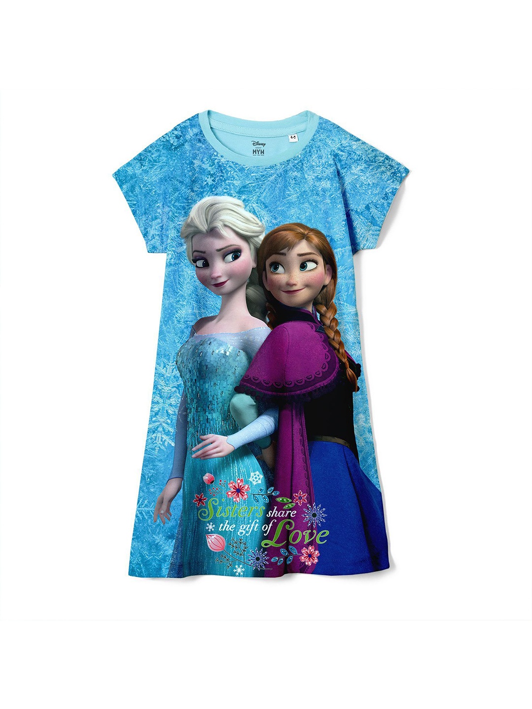 

Wear Your Mind Girls Graphic Printed A-Line Dress, Blue
