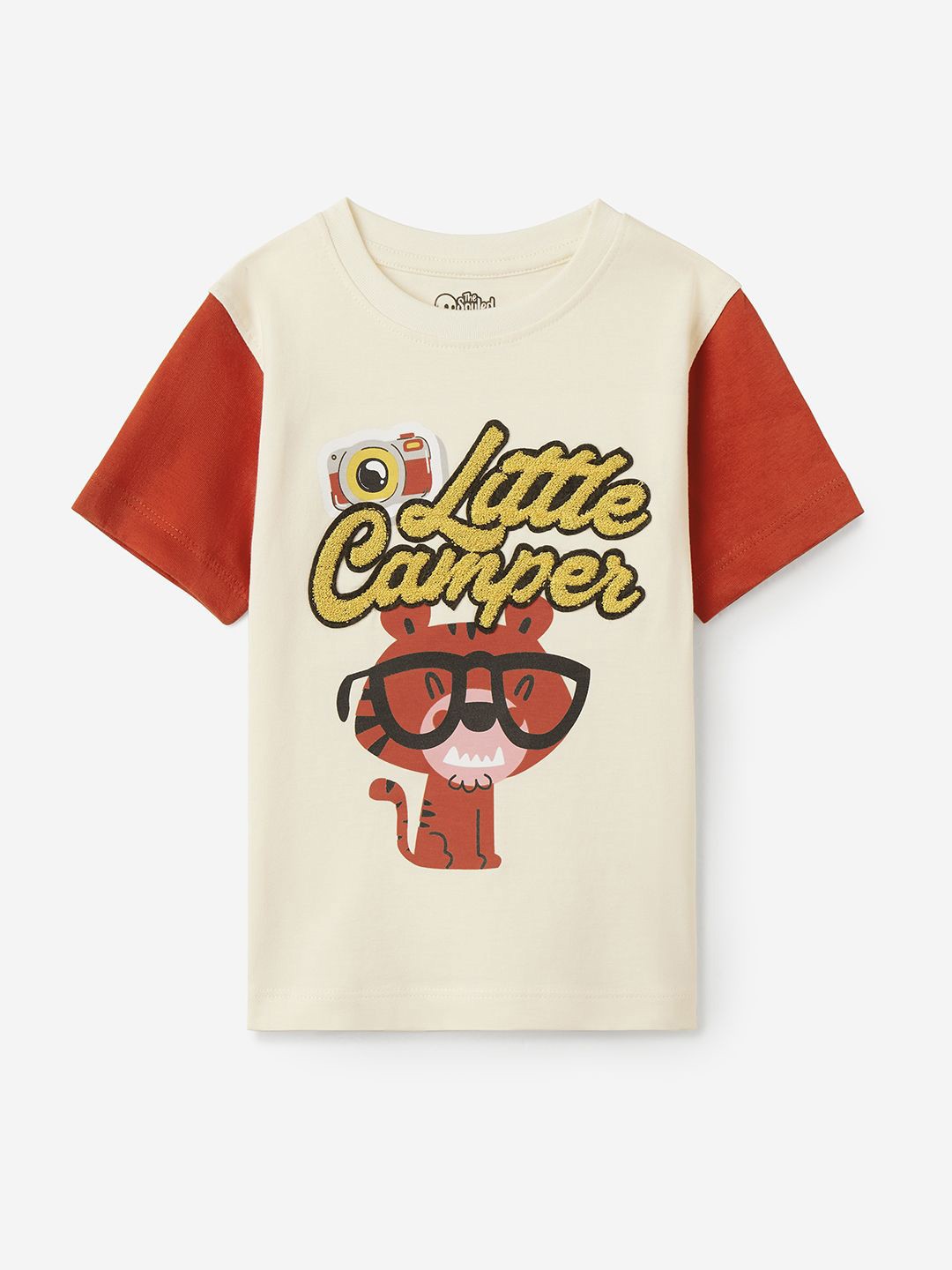 

The Souled Store Boys Graphic Printed Round Neck Cotton T-shirt, Off white