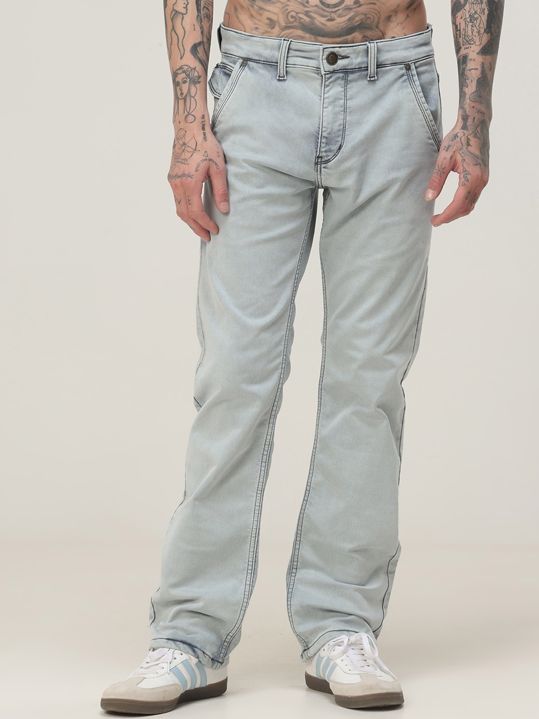 

VUDU Men Comfort Relaxed Fit Mid-Rise Stretchable Jeans, Blue