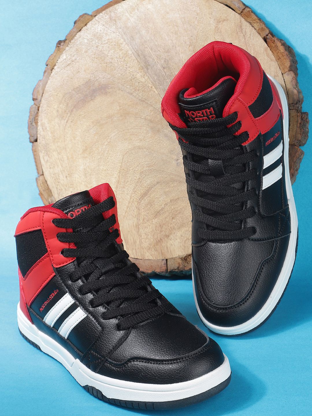 Bata Boys Colourblocked Lace-Ups Sneaker, Black