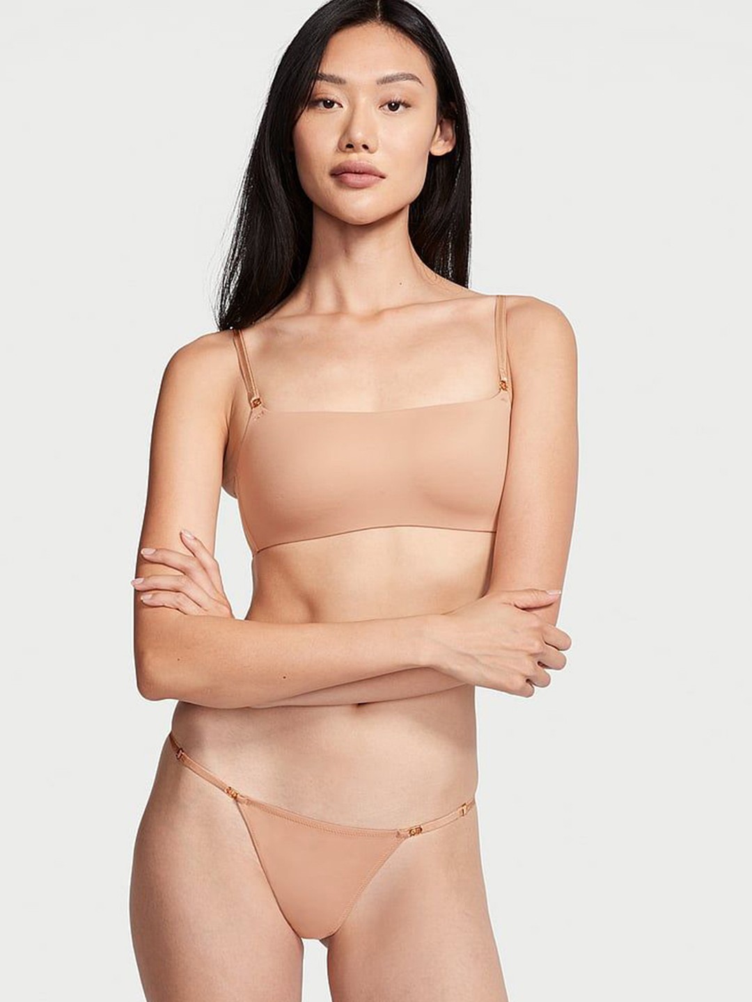 

Victoria's Secret Women Low-Rise Adjustable String Thong Panty, Beige