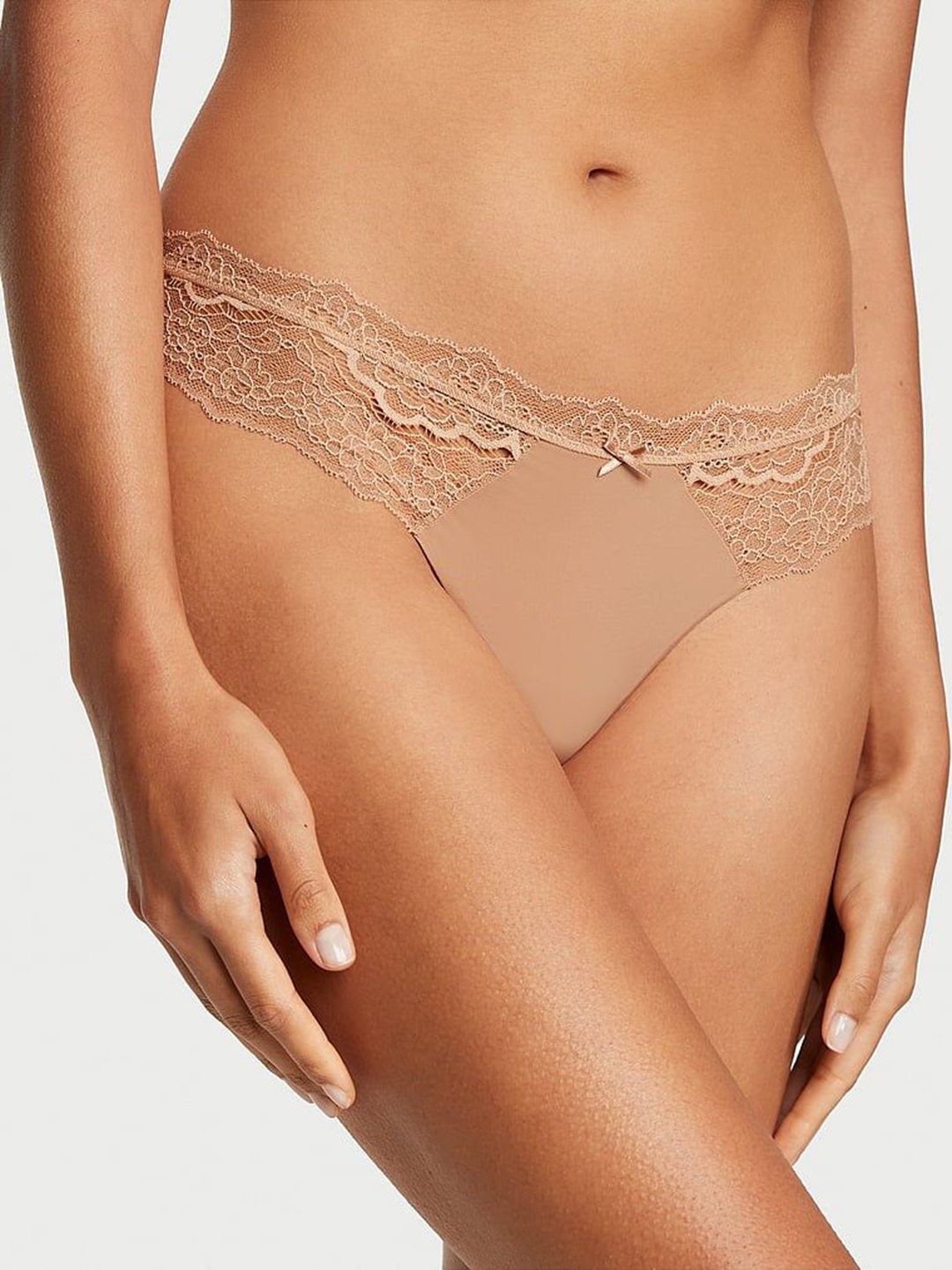 

Victoria's Secret Women Self Designed Thong Briefs 1121940565H8, Beige