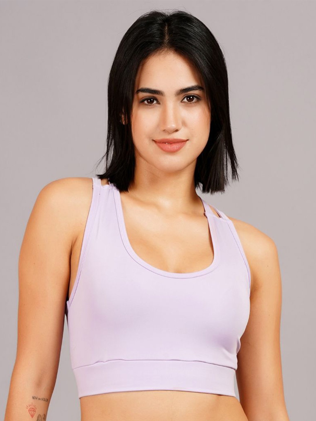 

NEVER LOSE Full Coverage Dry Fit Workout Bra, Lavender