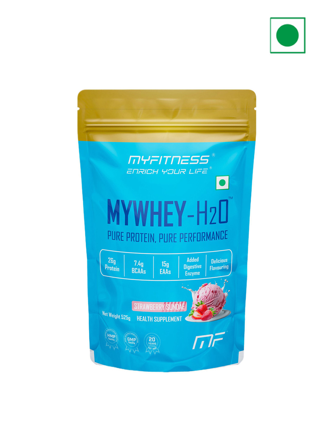 

Myfitness My Whey H2O Pure Protein - 525 g - Strawberry Sundae, Blue
