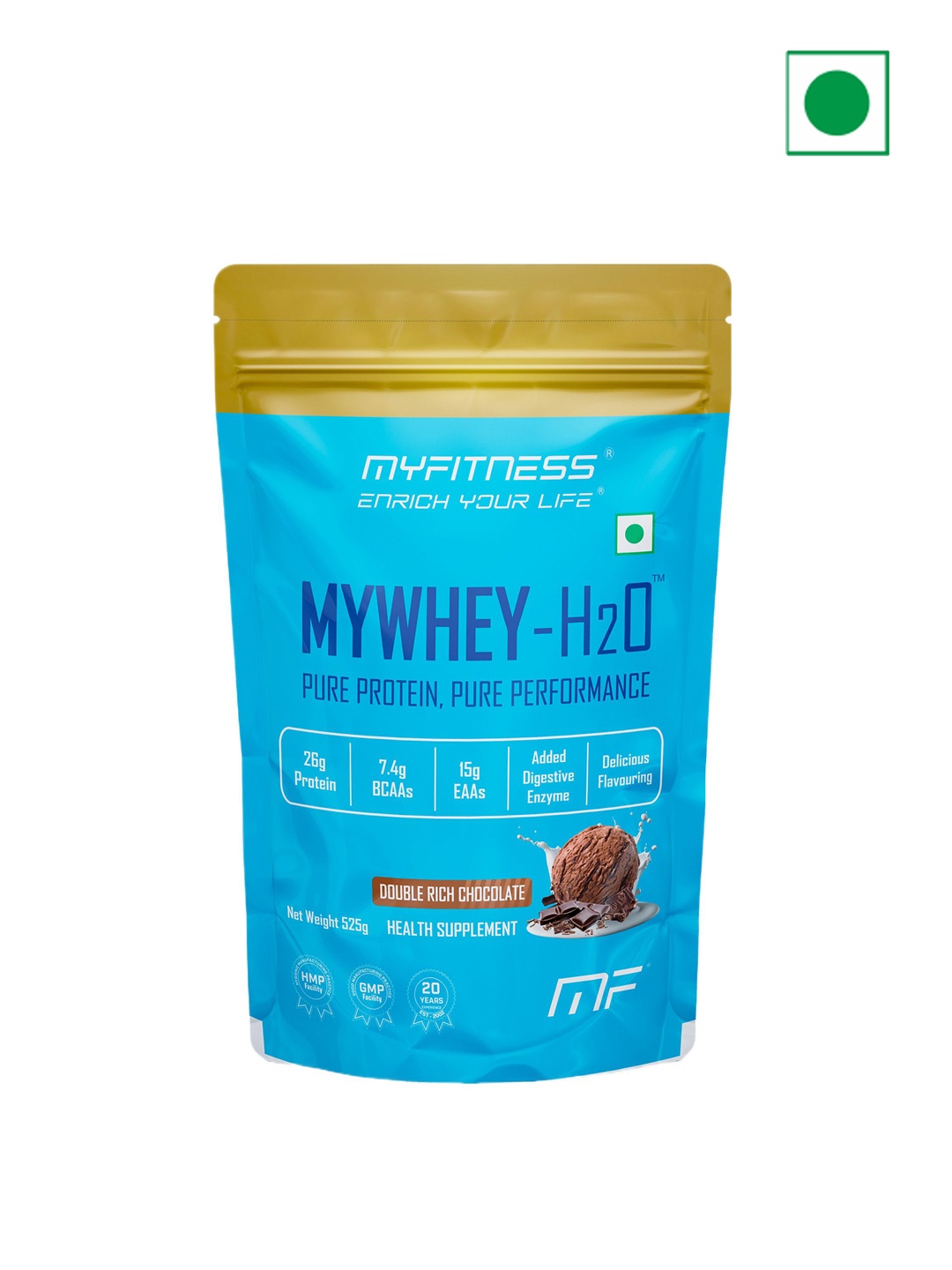 

Myfitness Mywhey-H2o Pure Protein, Pure Performance- 525 g, Blue