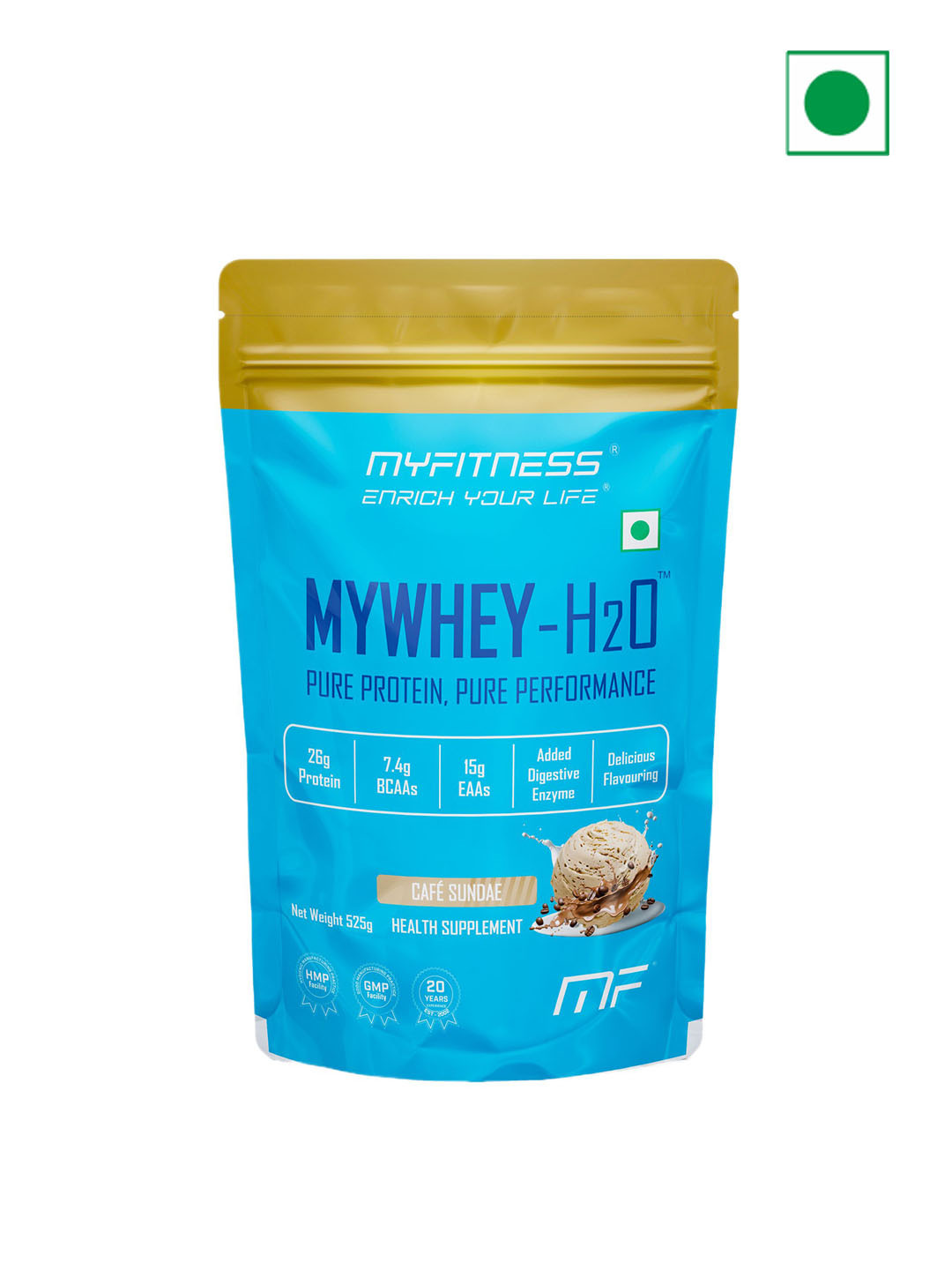 

Myfitness My Whey Protein - H20 - Cafe Sundae - 525 g, Blue