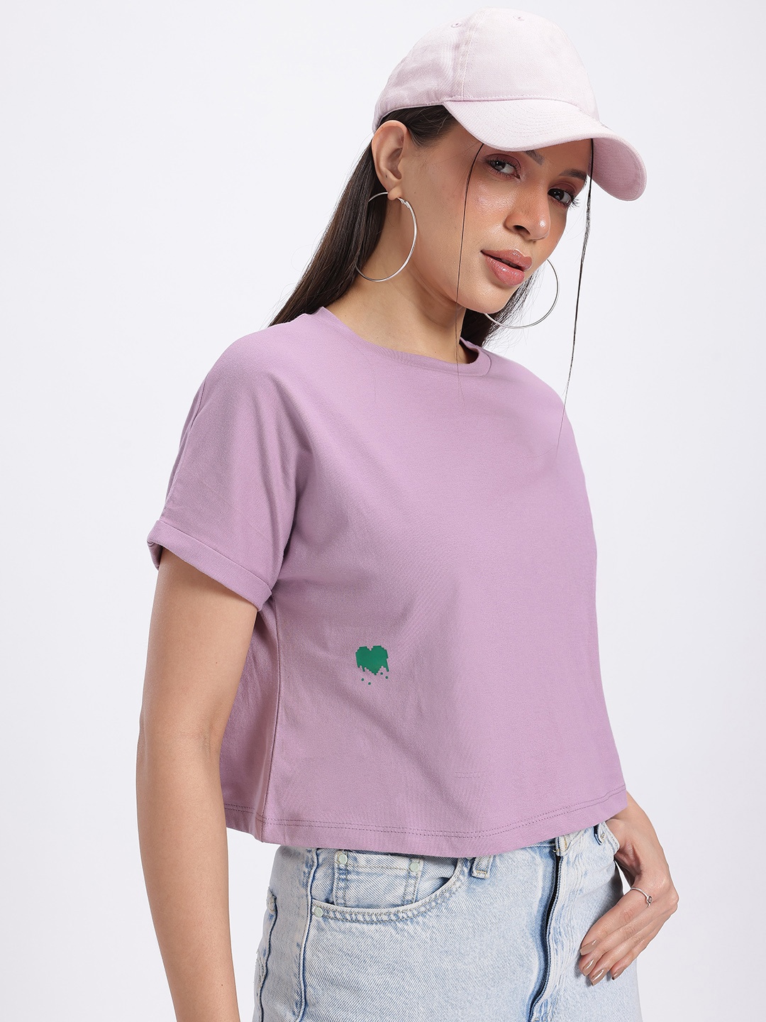 

glitchez Quiet Cloud Pure Cotton Boxy Shirt, Lavender