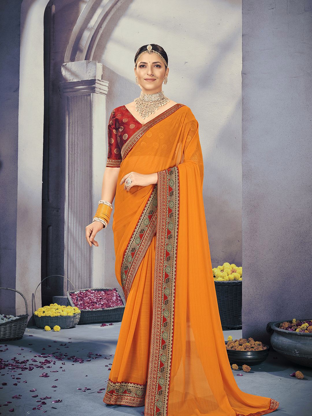 

Mitera Ready to Wear Saree, Mustard