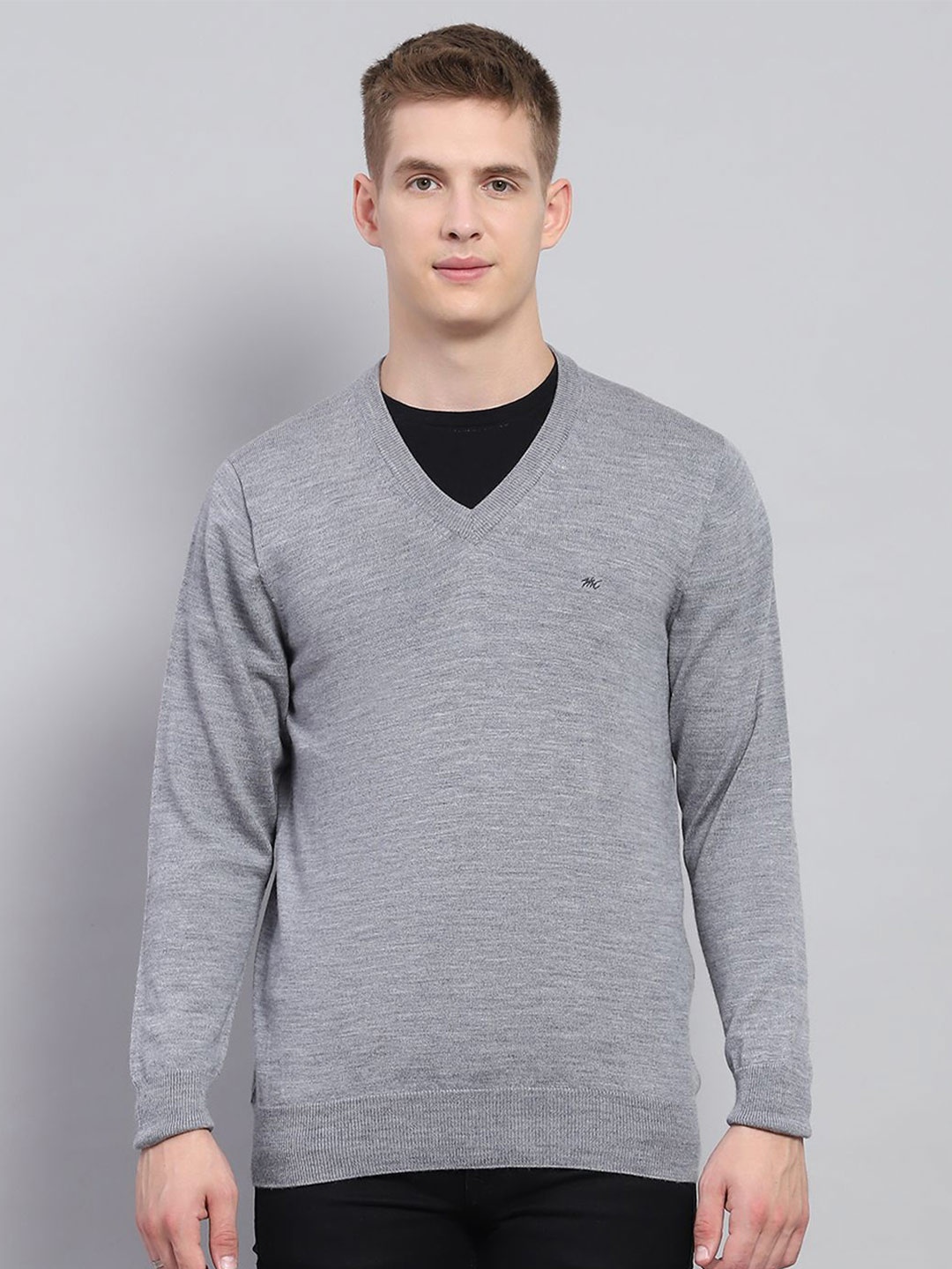 

Monte Carlo Men Woollen Pullover, Grey