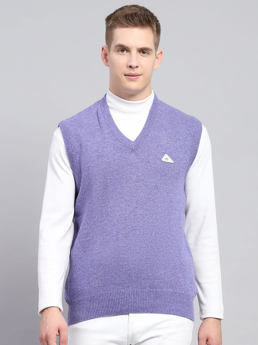 

Monte Carlo Men Woollen Sweater Vest, Purple