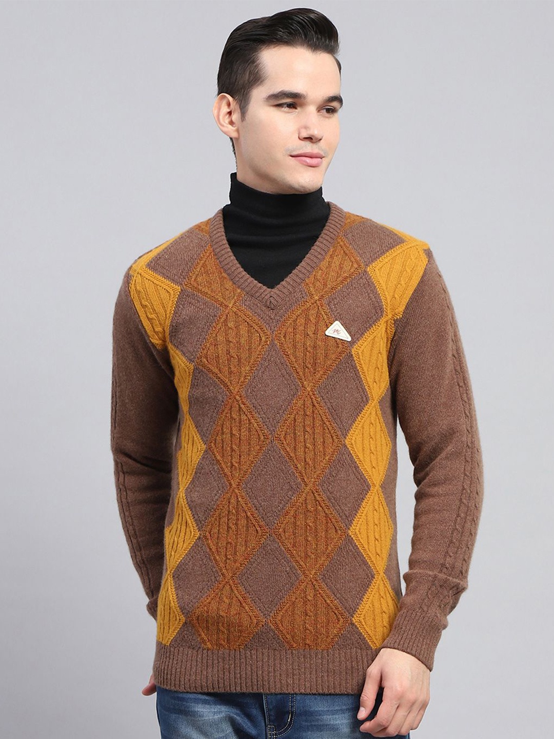 

Monte Carlo Men Woollen Pullover, Brown