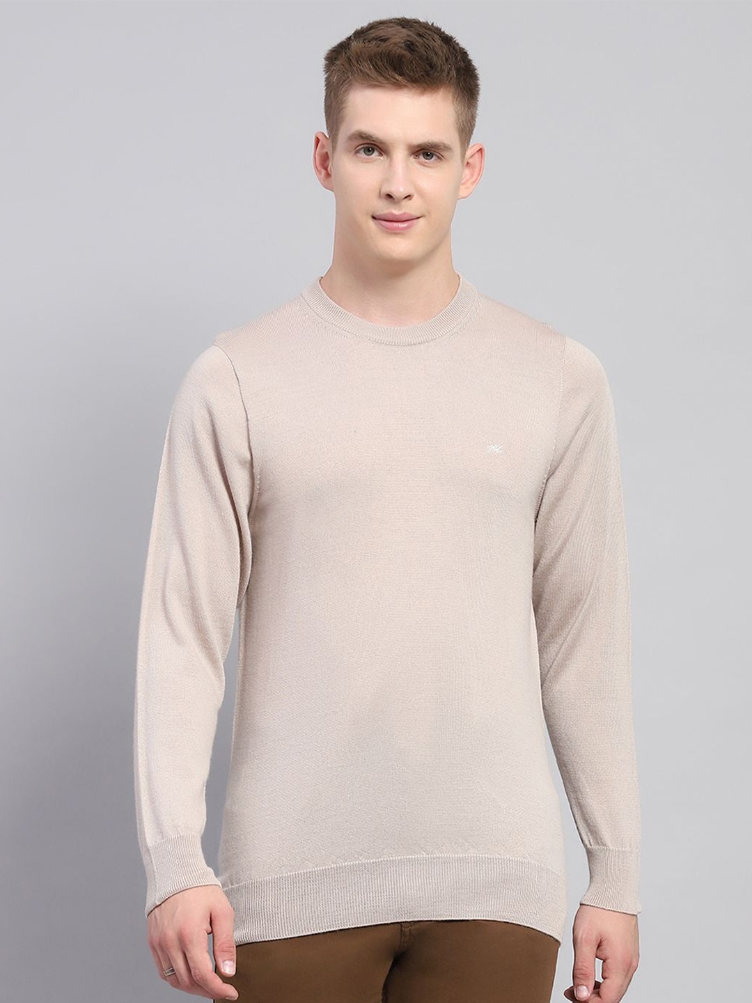 

Monte Carlo Men Woollen Pullover Sweaters, Beige